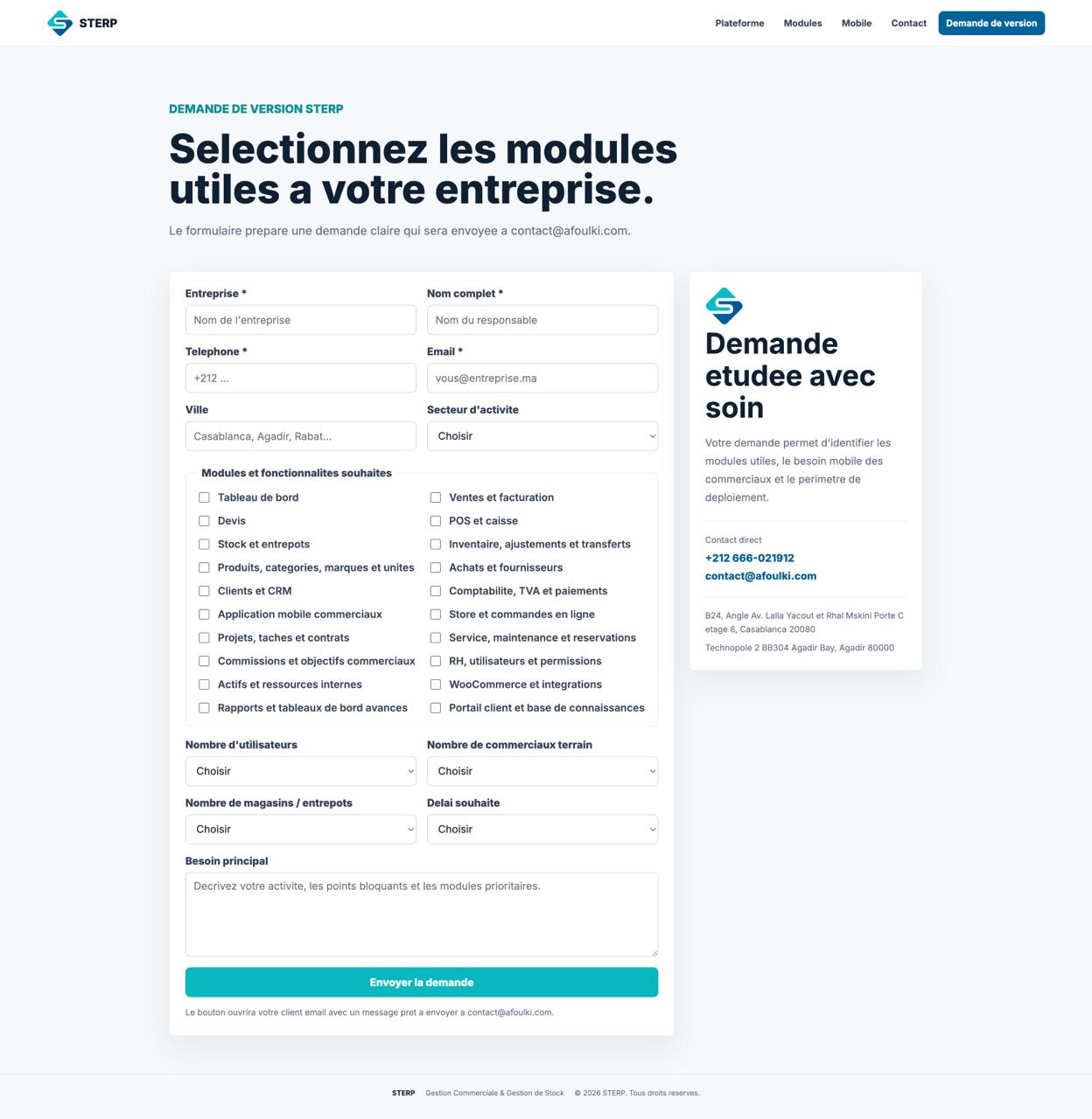 CRM ERP Maroc